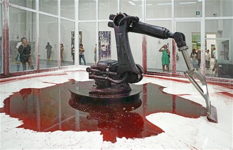 robotic arm hydraulic fluid art|Cant Help Myself by Sun Yuan & Peng Yu